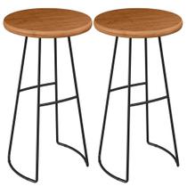 Kit 2 Mesas Bistrô Bar Alta Estrutura Ravi D01 Peroba Rosa Kit 2 Mesas Bistrô Bar Alta Estrutura Ravi D01 Peroba Rosa