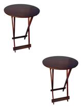 Kit 2 Mesas Bistro Dobrável 60x60 cor Imbuia Bar Restaurante Lanchonete Kit 2 Mesas Bistro Dobrável 60x60 cor Imbuia Bar Restaurante Lanchonete