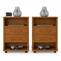 Kit 2 Mesas Cabeceira Cielo Gaveta MDP Moderna Quarto Closet mesa de cabeceira Cama Casal Solteiro Kit 2 Mesas Cabeceira Cielo Gaveta MDP Moderna Quarto Closet mesa de cabeceira Cama Casal Solteiro