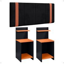 Kit 2 Mesas Cabeceira Mesinha Pequena Lateral Cama Painel Suspenso Box Casal 1,40 Decoração Quarto - Lojas RPM Kit 2 Mesas Cabeceira Mesinha Pequena Lateral Cama Painel Suspenso Box Casal 1,40 Decoração Quarto - Lojas RPM