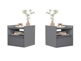 Kit 2 Mesas Cabeceira Suspensa Porta Medina Plus Cores Kit 2 Mesas Cabeceira Suspensa Porta Medina Plus Cores