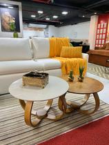 Kit 2 Mesas Centro Decorativa Sala Redonda Luxo Cebola