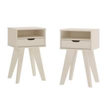 Kit 2 Mesas de Cabeceira 1 Gaveta 1 Prateleira Kit 2 Mesas de Cabeceira 1 Gaveta 1 Prateleira