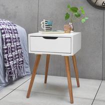 Kit 2 Mesas de Cabeceira 1 Gaveta Retrô Pés Palito Memphis Kit 2 Mesas de Cabeceira 1 Gaveta Retrô Pés Palito Memphis