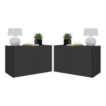 Kit 2 Mesas de Cabeceira 2 Portas Multimóveis MP4135