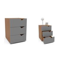 Kit 2 Mesas de Cabeceira 3 Gavetas Porto Kit 2 Mesas de Cabeceira 3 Gavetas Porto