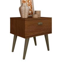 Kit 2 Mesas De Cabeceira Alba Freijó Pé Palito E 1 Gav - M.a