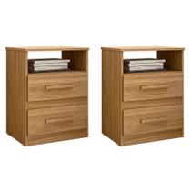 Kit 2 Mesas de Cabeceira Apolo 2 Gavetas - Moval