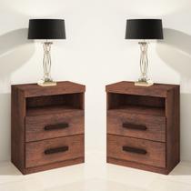 Kit 2 Mesas de Cabeceira Criado Compacto Quarto Cama