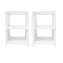Kit 2 Mesas de Cabeceira Mesinha Nicho Quarto Decoração Branco Pamela Camaleão Kit 2 Mesas de Cabeceira Mesinha Nicho Quarto Decoração Branco Pamela Camaleão