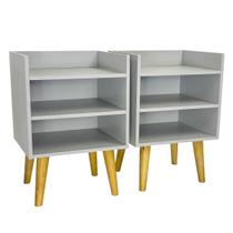 Kit 2 Mesas de Cabeceira Retrô Mesinhas Modernas Criado Quarto Casal Solteiro Completo Móveis Bonatto Kit 2 Mesas de Cabeceira Retrô Mesinhas Modernas Criado Quarto Casal Solteiro Completo Móveis Bonatto