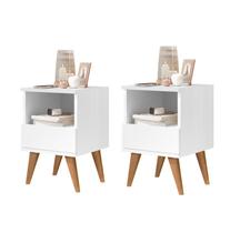 Kit 2 Mesas de Cabeceira Retrô Pix Mesinhas com Gaveta Moderno Criado Quarto Casal Solteiro ENVIA SOMENTE 02 KIT Kit 2 Mesas de Cabeceira Retrô Pix Mesinhas com Gaveta Moderno Criado Quarto Casal Solteiro ENVIA SOMENTE 02 KIT