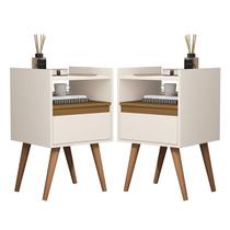 Kit 2 Mesas de Cabeceira Suspensa e com Pés Palito Porta Milena Cores - Comprar Moveis em Casa Kit 2 Mesas de Cabeceira Suspensa e com Pés Palito Porta Milena Cores - Comprar Moveis em Casa