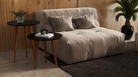 Kit 2 Mesas Lateral e Apoio Redonda Estilo Retrô Pés Palito cor Preto - Comprar Moveis em Casa