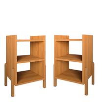 Kit 2 Mesinhas de Cabeceira Sofia Pé de Madeira Divisor de Ambiente Pitura dos Dois Lados Lançamento