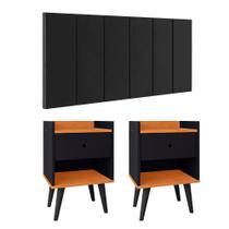 Kit 2 Mesinhas Decore Preto/Cinamomo Nicho Porta Objetos Pés Palito Cabeceira Suspensa Júlia Cama Box King 1,95 Suede - Lojas RPM Kit 2 Mesinhas Decore Preto/Cinamomo Nicho Porta Objetos Pés Palito Cabeceira Suspensa Júlia Cama Box King 1,95 Suede - Lojas RPM