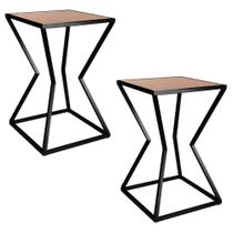 Kit 2 Mesinhas Laterais Design Moderno p/ Decoração Austria