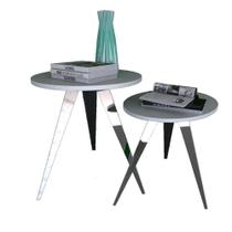 Kit 2 Mesinhas Lateral De Canto Para Sala E Quarto Redonda Kit 2 Mesinhas Lateral De Canto Para Sala E Quarto Redonda