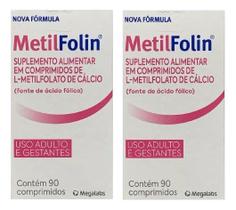 Kit 2 Metilfolin Suplemento De Vitaminas 90 Comp - Megalabs