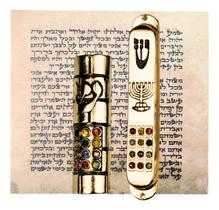 Kit 2 Mezuzá 12 Tribos 8cm E 5cm Dourado Judaico Jerusalém Kit 2 Mezuzá 12 Tribos 8cm E 5cm Dourado Judaico Jerusalém