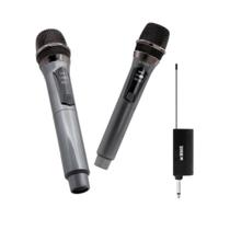 Kit 2 Mic Sem Fio Profissional UHF LED Som Nítido Eventos