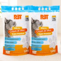 Kit 2 Micro Silica Higienica 3,2Kg Gato Areia Cristal Oferta Kit 2 Micro Silica Higienica 3,2Kg Gato Areia Cristal Oferta