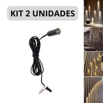KIT 2 Micro Spot LED 0,5W 1cm Embutir Móvel Marcenaria 12V Quente 3000K