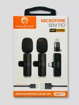 Kit 2 Microfone Duplo Profissional De Lapela Anti Ruído Tipo C