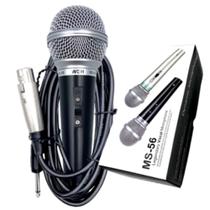 Kit 2 Microfone Profissional Com fio 3M Dinâmico MS-56 - Sunoro