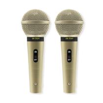 Kit 2 Microfone Profissional Com Fio Cardióide Sm58 P4 Le Son Champagne Kit 2 Microfone Profissional Com Fio Cardióide Sm58 P4 Le Son Champagne
