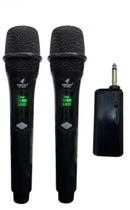 Kit 2 Microfone Profissional Sem Fio Dinamico Karaoke Kit 2 Microfone Profissional Sem Fio Dinamico Karaoke
