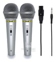 Kit 2 Microfones De Mão Karaoke P10 - MBTECH
