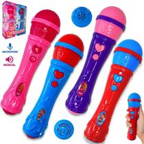 Kit 2 Microfones Infantil Brinquedo Musical Som E Voz F114