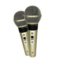 KIT 2 Microfones Leson SM58 Plus Corpo Metálico Cabo Cannon Xlr Cor Champanhe KIT 2 Microfones Leson SM58 Plus Corpo Metálico Cabo Cannon Xlr Cor Champanhe