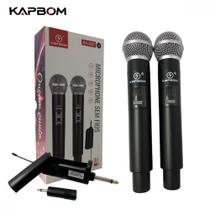 Kit 2 Microfones P2 Wireless Kapbom KA-M87B