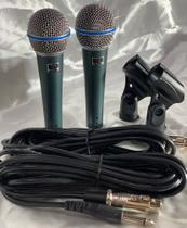 Kit 2 Microfones Profissionais com fio BT-58A JWL