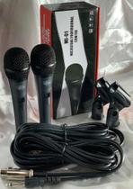 Kit 2 Microfones Profissionais com fio MI-01 JWL