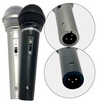 Kit 2 Microfones Profissional Dinâmico Acompanha cabo