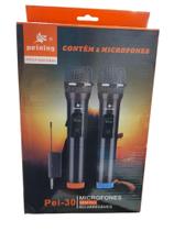 Kit 2 Microfones sem fio recarregável Peining Pei-30