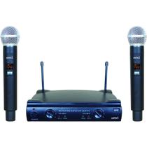 Kit 2 microfones uhf profissional sem fio uhf320m