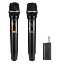 Kit 2 Microfones VHF Sem Fio Até 80m Recarregável Frequência Ajustável Kit 2 Microfones VHF Sem Fio Até 80m Recarregável Frequência Ajustável