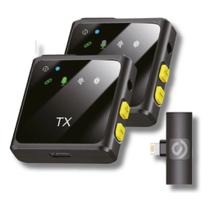 Kit 2 Microfones Wireless Onistek USB-C para Iphone Kit 2 Microfones Wireless Onistek USB-C para Iphone