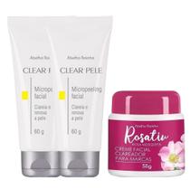 Kit 2 Micropeeling Abelha Rainha + 1 Creme Clareador Facial Rosativ