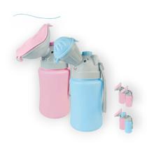 Kit 2 mictorios portatil compacto infantil bebe crianças xixi 18 meses 400 ml com tampa higienica antiodor