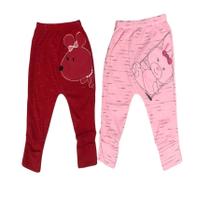 Kit 2 Mijão Bebe Bordado de Algodão Suedine e Pé Reversível