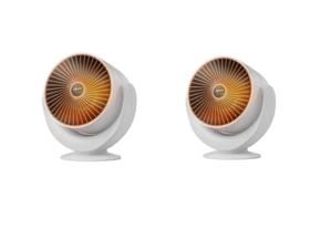 Kit 2 Mini Aquecedor de Ar Elétrico Portátil Para Sala Quarto Silencioso 110V Potente Compacto