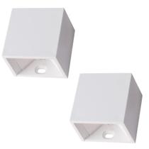 Kit 2 Mini Arandela Luminaria Led Branca 2W 3000K Branca Quente Bivolt Kian