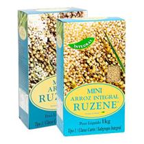 Kit 2 Mini Arroz Curto Ruzene: Polido, Integral Kit 2 Mini Arroz Curto Ruzene: Polido, Integral