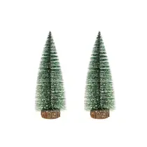 Kit 2 Mini Arvore de Natal Pinheiro 25cm Verde Nevada Enfeite Decoracao Natalina Premium Kit 2 Mini Arvore de Natal Pinheiro 25cm Verde Nevada Enfeite Decoracao Natalina Premium