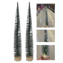 Kit 2 Mini Arvore Natal Pinheiro Nevada Decoração 40cm LED